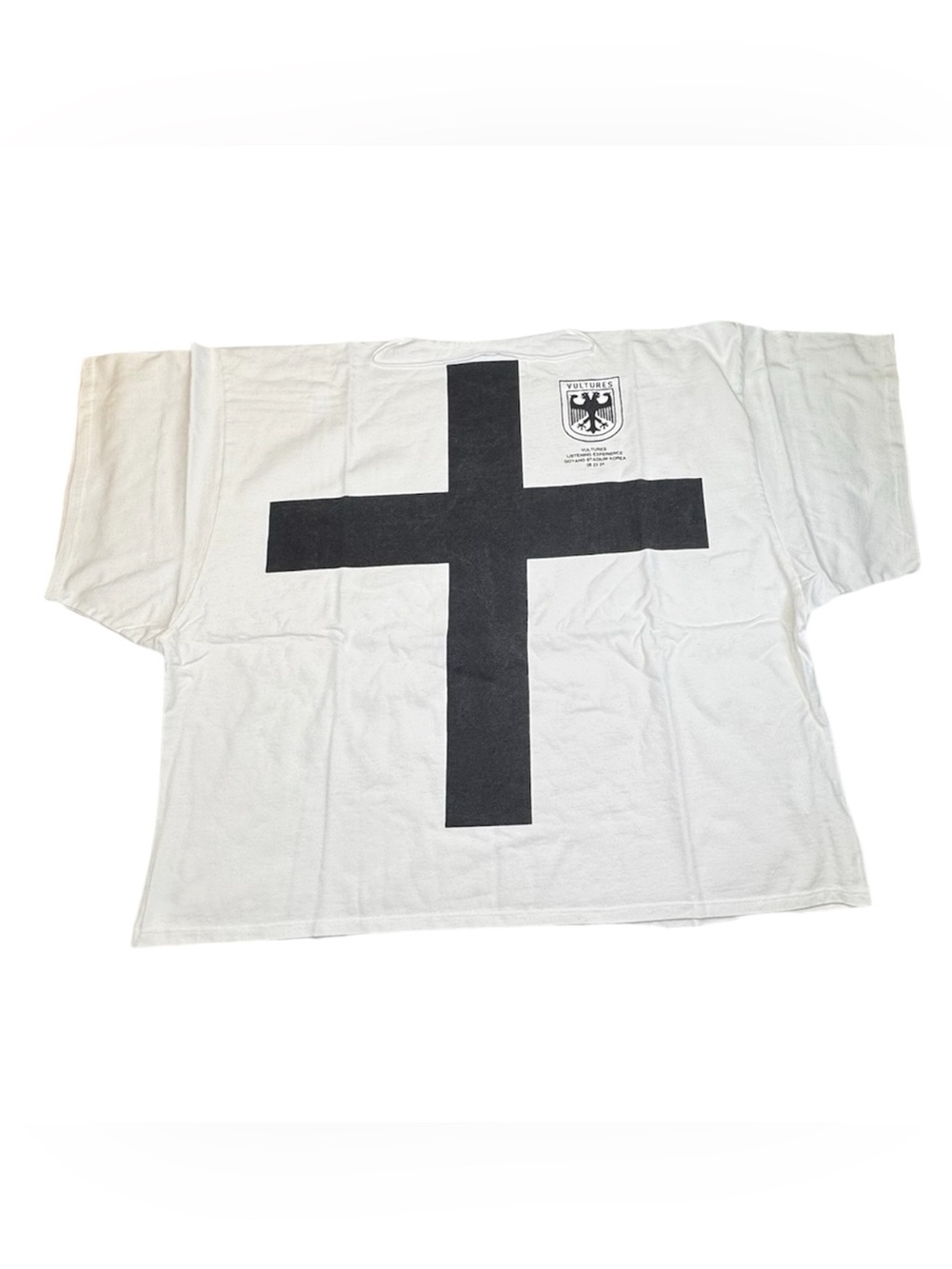 NWOT Kanye West VULTURES T-Shirt Men's Size 1 (S/M) White Korea Exclusive Cross